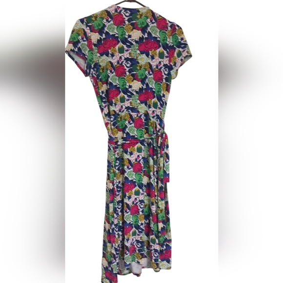 Boden Feminine Floral Wrap Dress Cottagecore Womens Size 10 Long - Picture 2 of 16